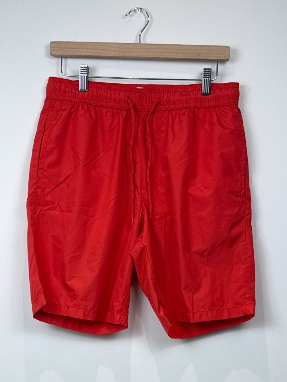 Topman Mens Red Swim Trunks Shorts Size S 32 Mesh Lined Beach Drawstring